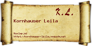 Kornhauser Leila névjegykártya